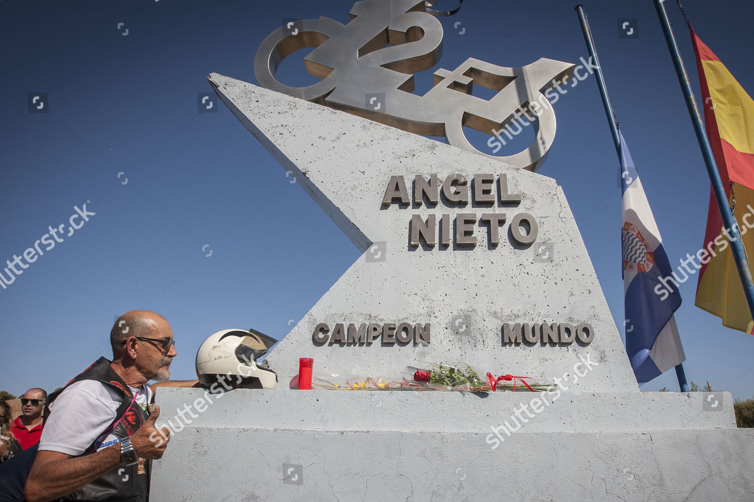 People Pay Tribute Spanish Motorcycling Legend Angel Editorial Stock Photo Stock Image Shutterstock