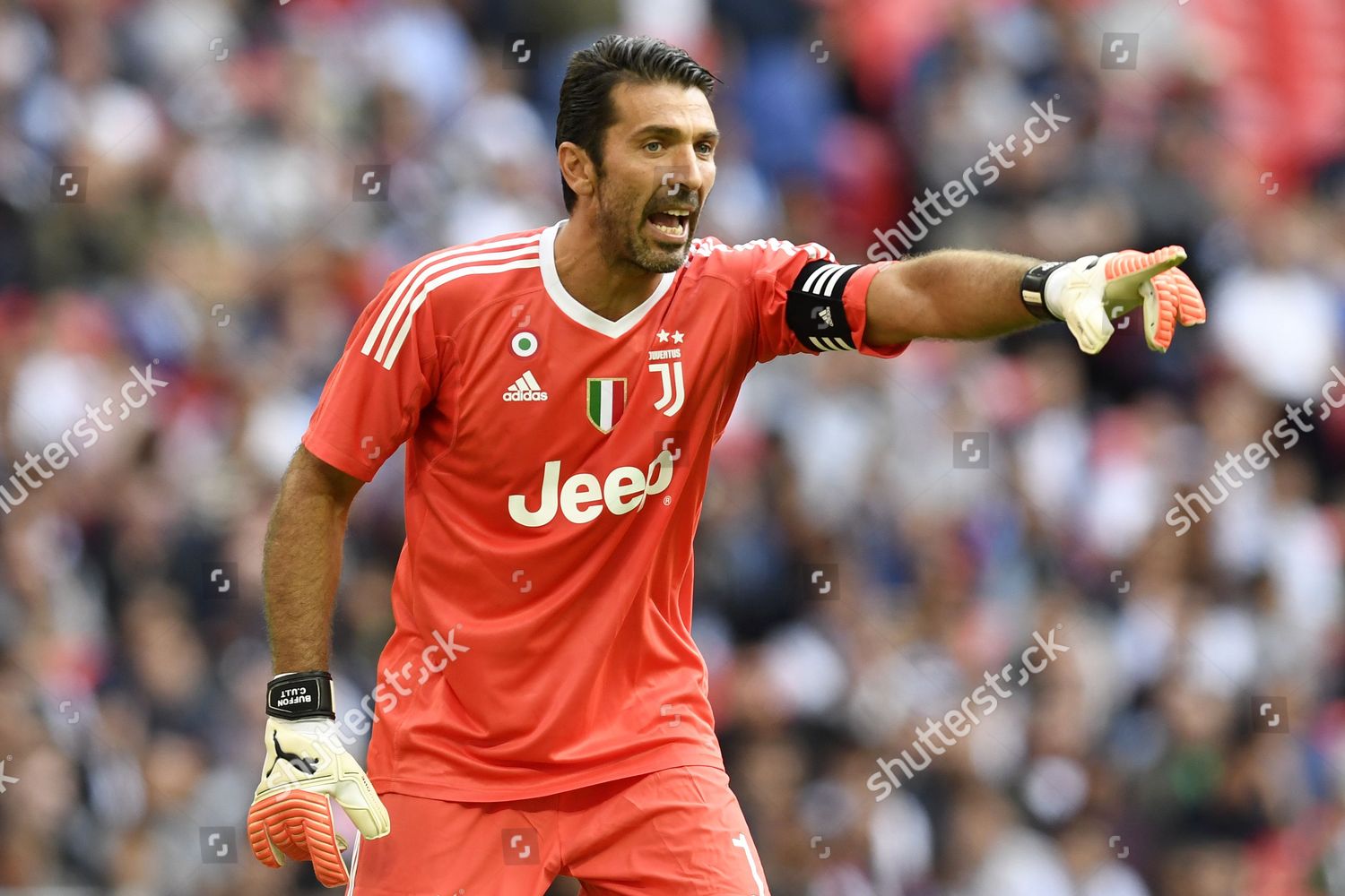 Juventus Goalie Gianluigi Buffon Reacts During Friendly Editorial Stock Photo Stock Image Shutterstock