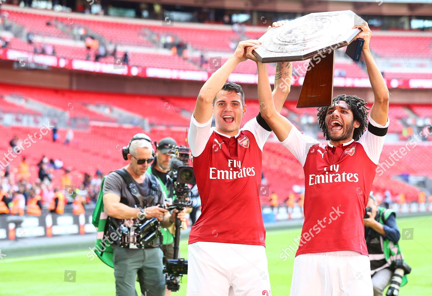 Granit Xhaka Mohamed Elneny Arsenal Community Shield Editorial Stock Photo Stock Image Shutterstock