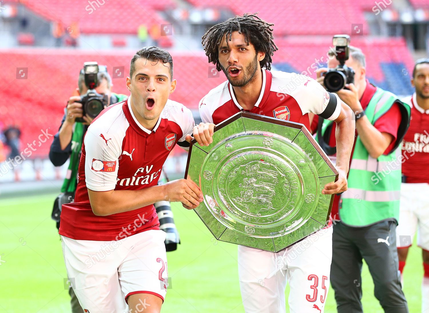 Granit Xhaka Mohamed Elneny Arsenal Community Shield Editorial Stock Photo Stock Image Shutterstock