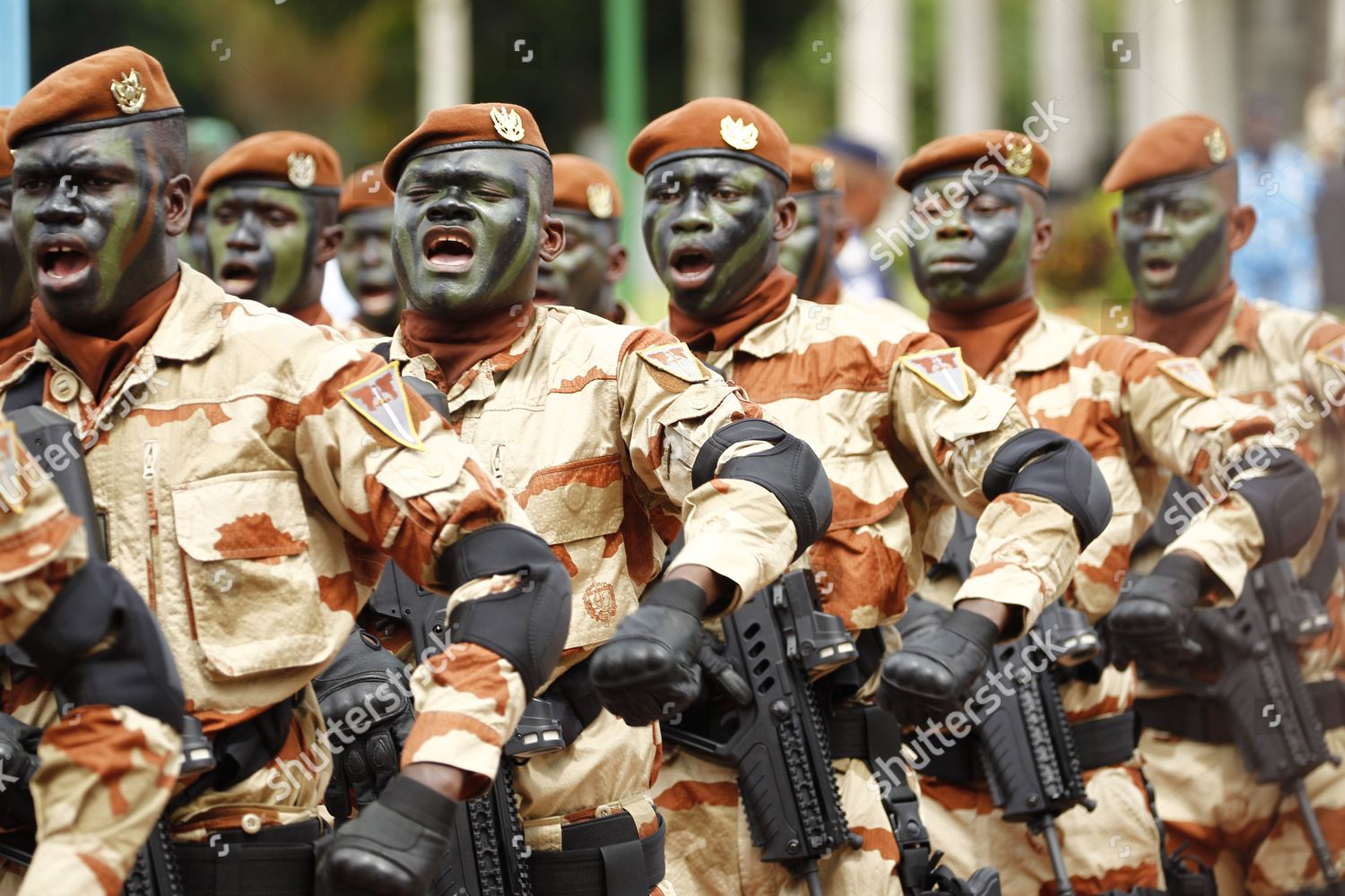 Ivory Coast Soldiers March During Parade Editorial Stock Photo - Stock ...