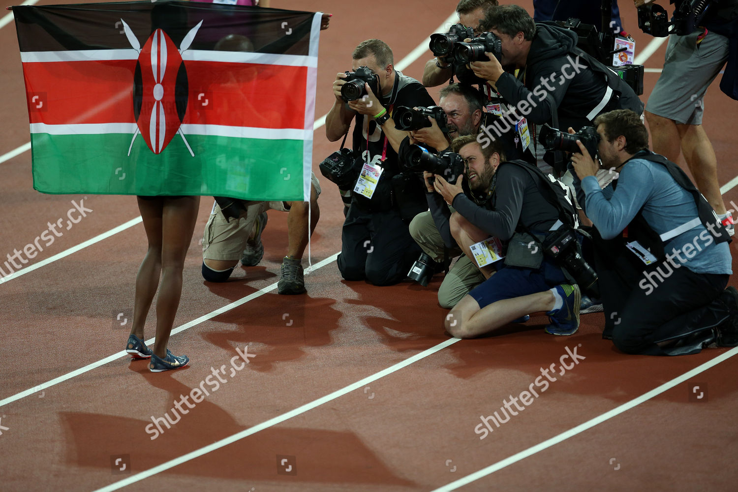 Faith Chepngetich Kipyegon Kenya Celebrates Winning Editorial Stock ...