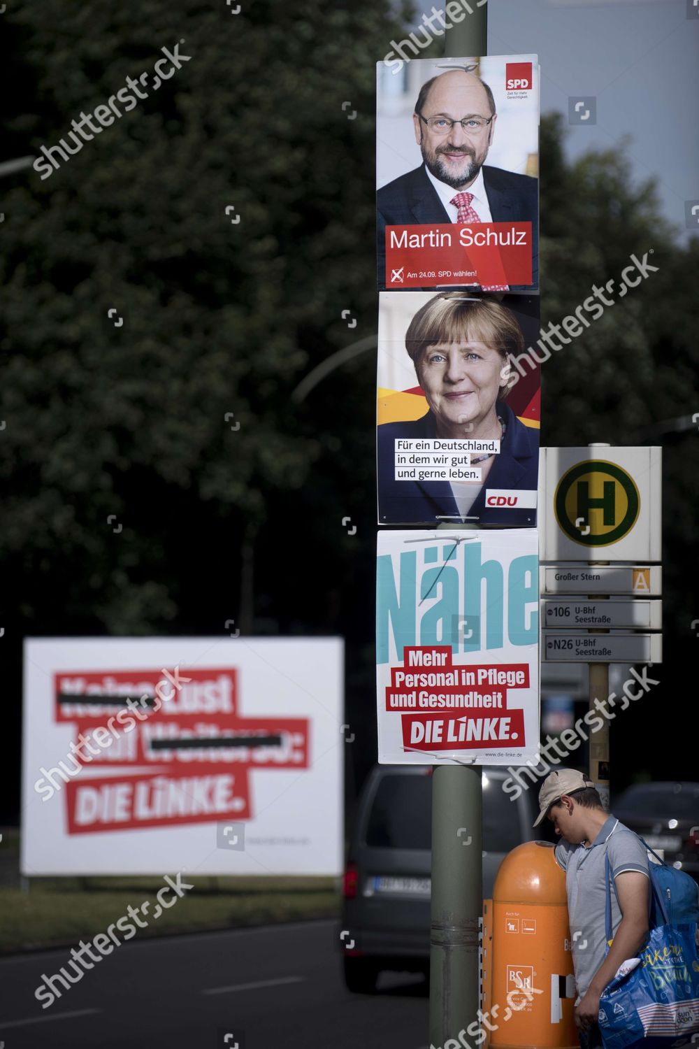 Campaign Poster Party Cdu Photo Chancellor Editorial Stock Photo