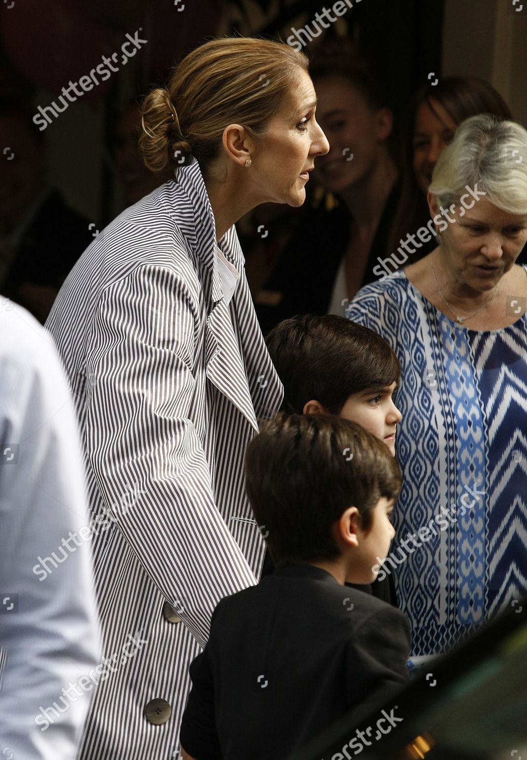 Celine Dion Sons Nelson Angelil Eddy Editorial Stock Photo - Stock