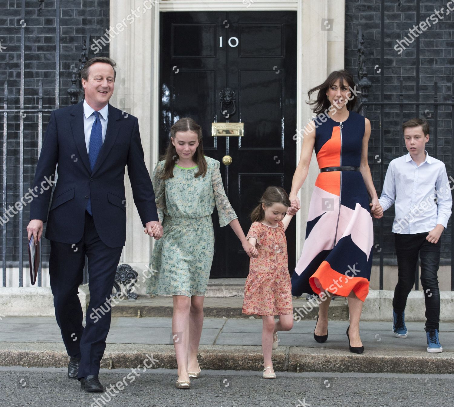 Prime Minister David Cameron Leaving Downing Editorial Stock Photo