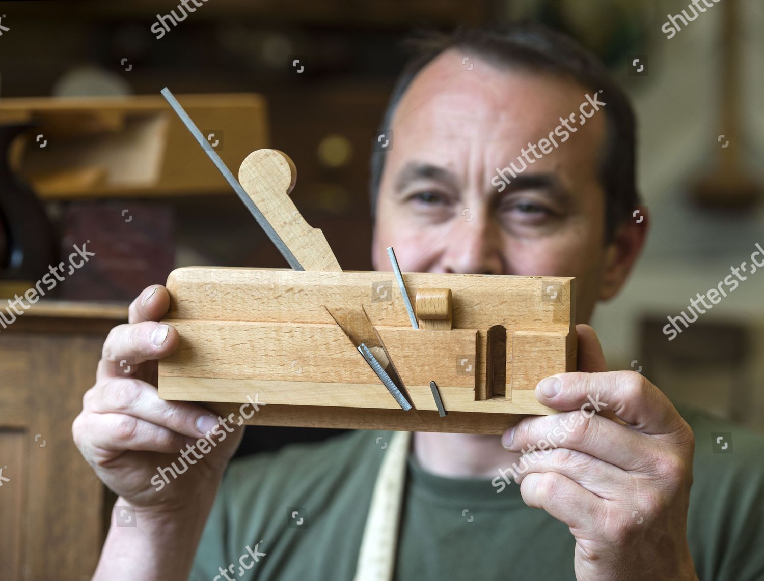 Phil Edwards Still Crafts Wooden Hand Editorial Stock Photo - Stock