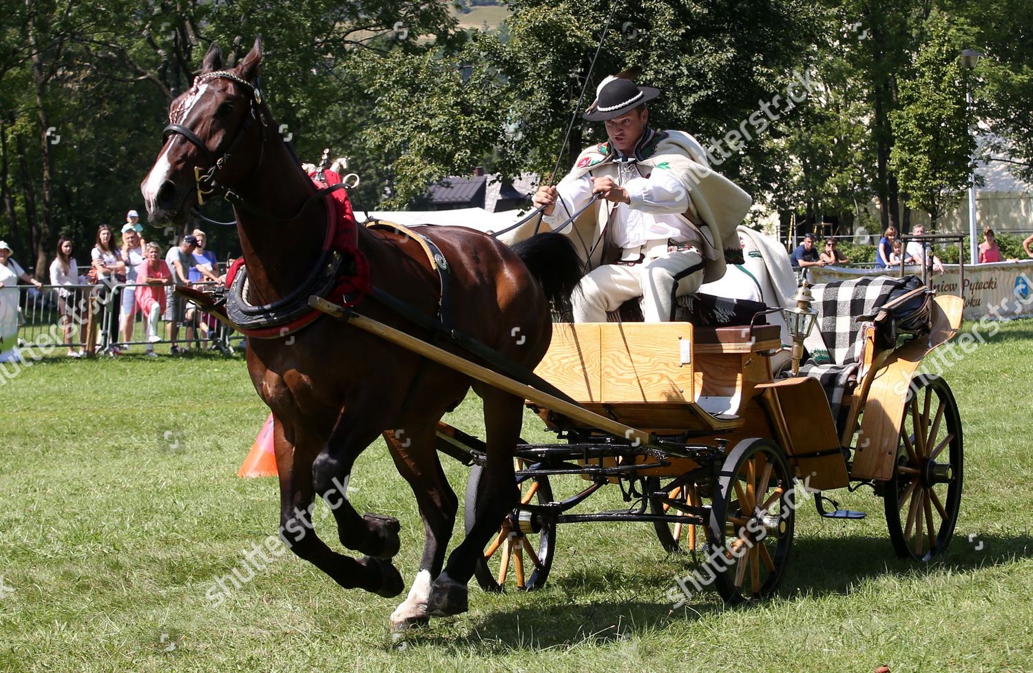 Polish Gorals Highlanders Compete Horsedrawn Carriage Editorial Stock ...