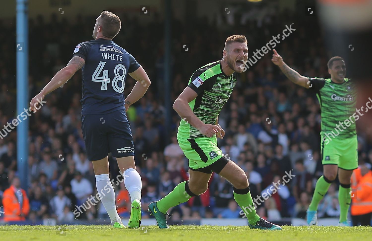 Ryan Edwards Plymouth Celebrates Scoring His Editorial Stock Photo 