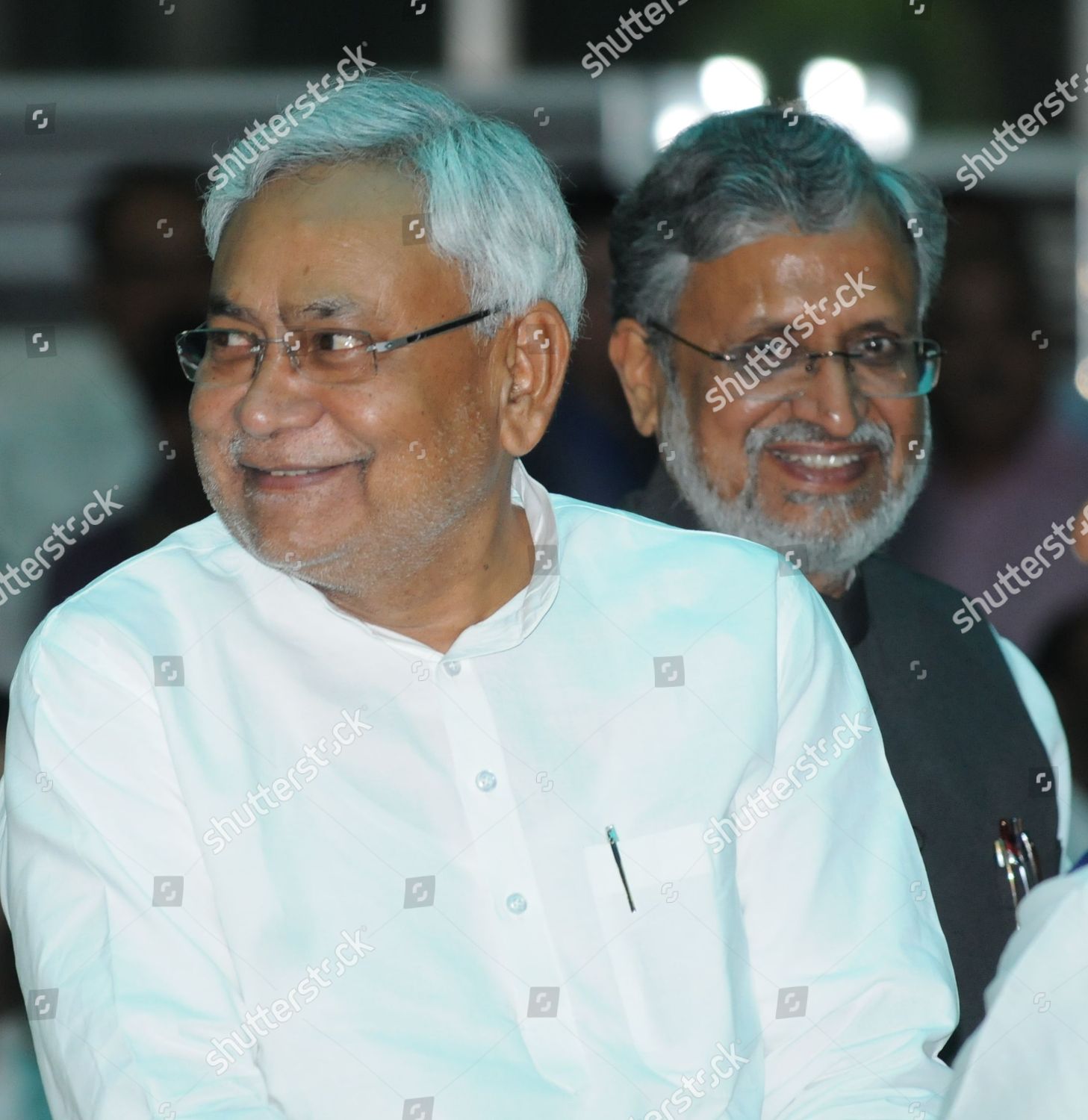 Bihar Chief Minister Nitish Kumar Deputy Chief Editorial Stock