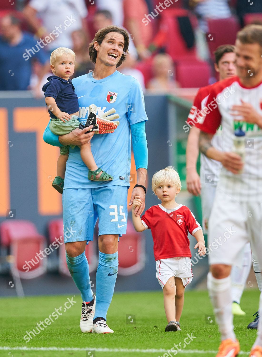 Marwin Hitz Augsburg Mit Kindern Matteo Laurin Editorial Stock Photo Stock Image Shutterstock