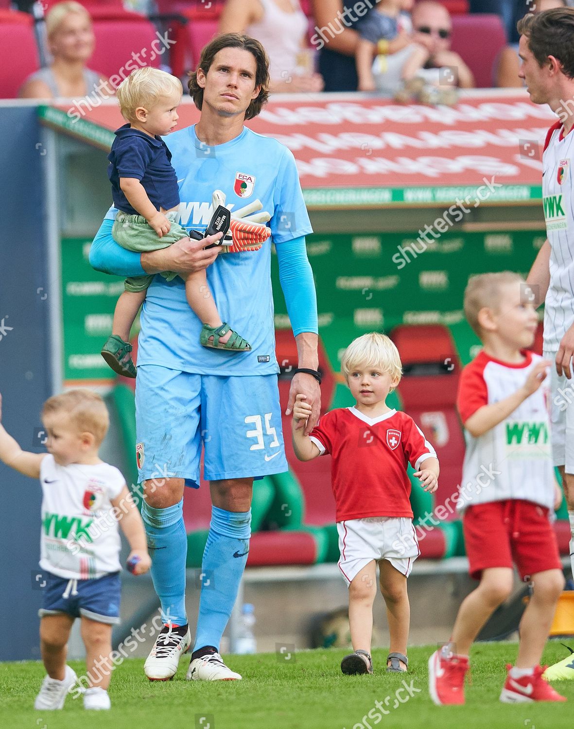 Marwin Hitz Augsburg Mit Kindern Matteo Laurin Editorial Stock Photo Stock Image Shutterstock