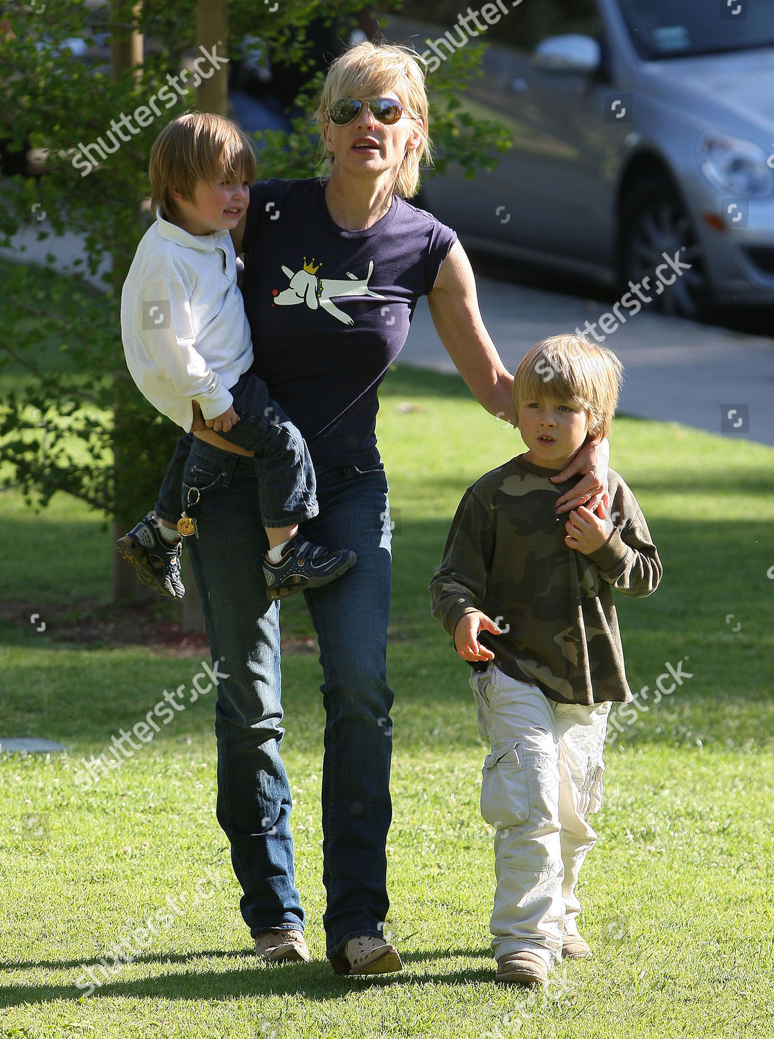 Sharon Stone Her Children Editorial Stock Photo - Stock Image