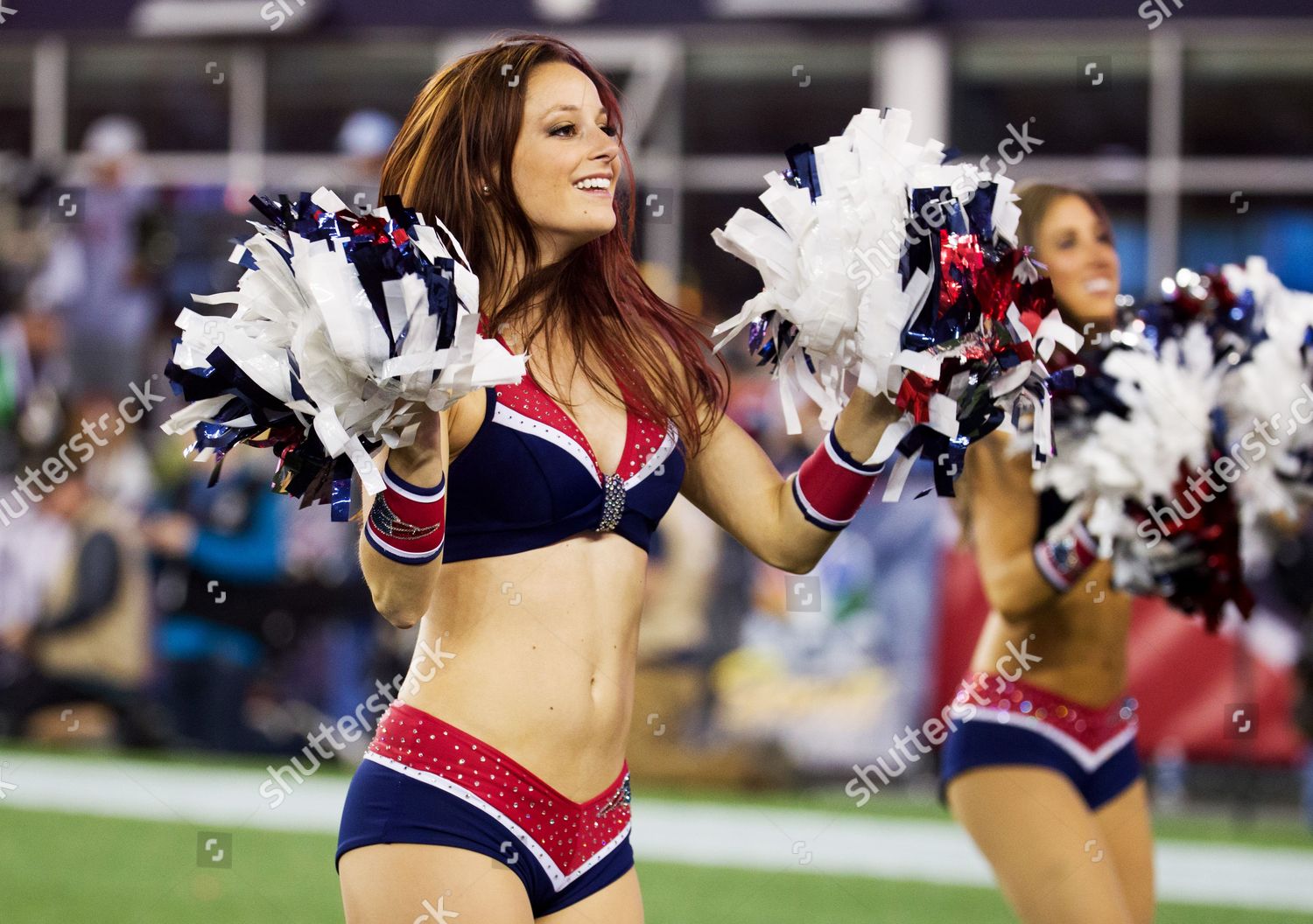 New England Patriots cheerleaders perform during a game at Foxboro