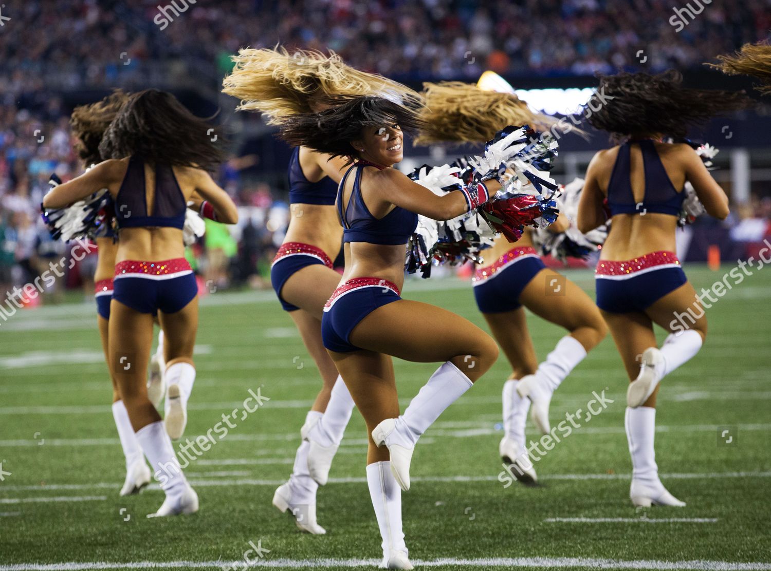 New England Patriots Cheerleaders Perform Before Editorial Stock Photo -  Stock Image