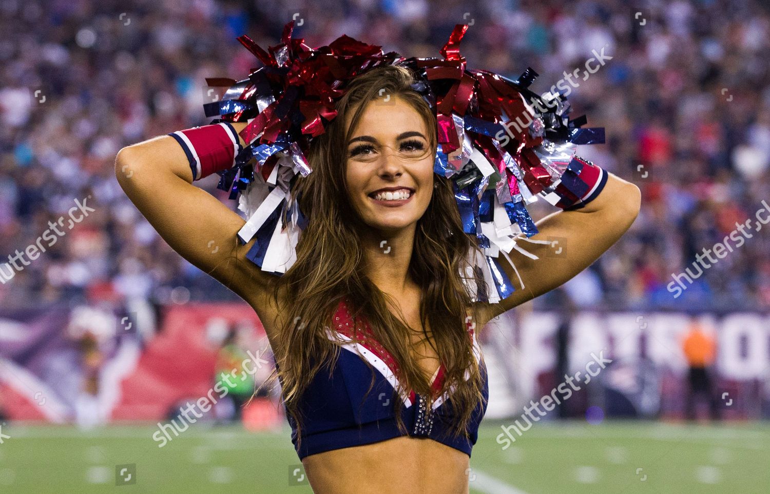 New England Patriots Cheerleaders Perform Before Editorial Stock Photo -  Stock Image