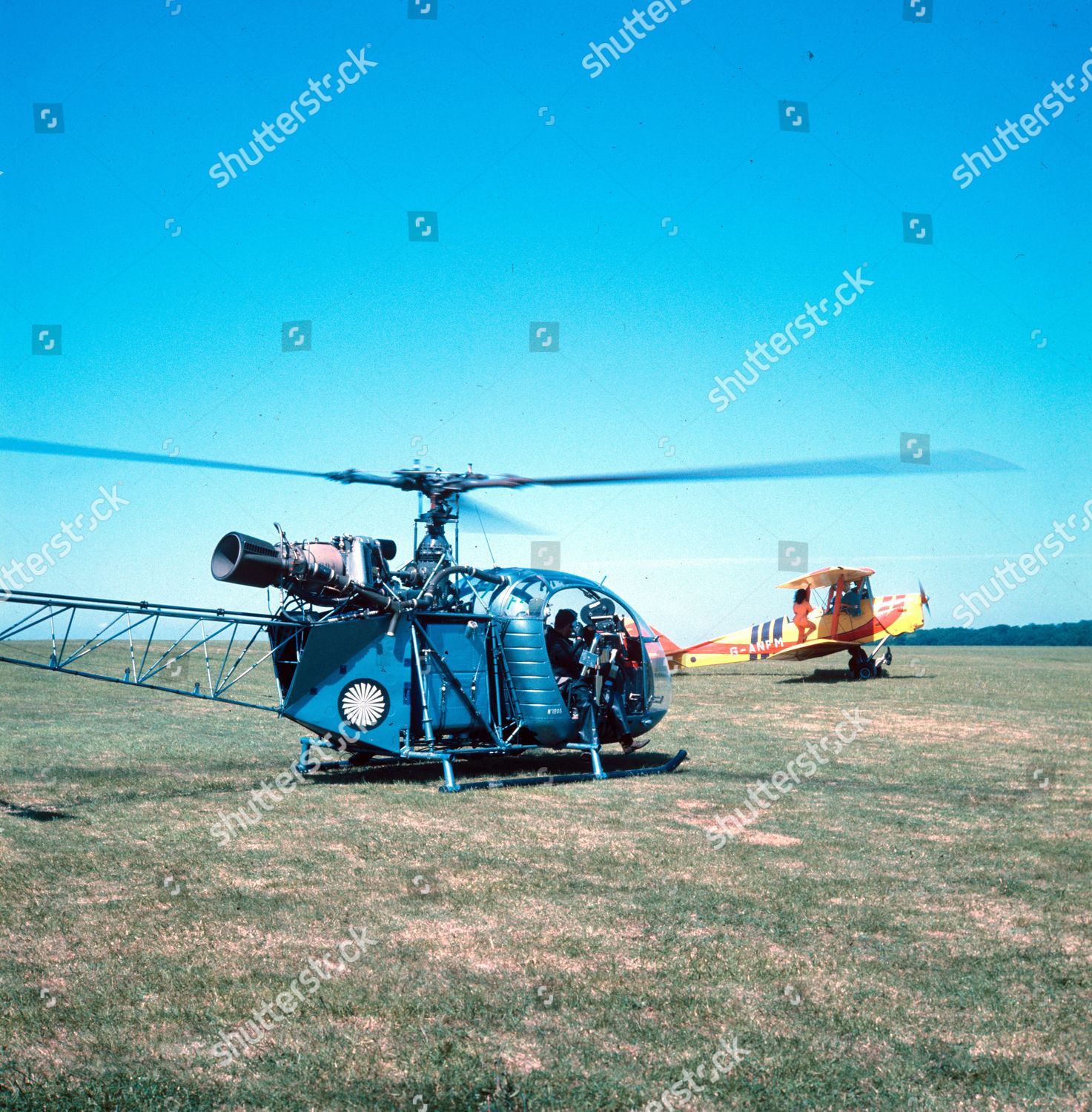 Thunderbirds Helicopter Tiger Moth Plane Editorial Stock Photo - Stock ...