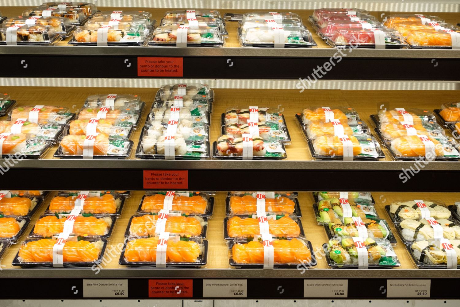 Boxes Sushi On Display Editorial Stock Photo Stock Image Shutterstock