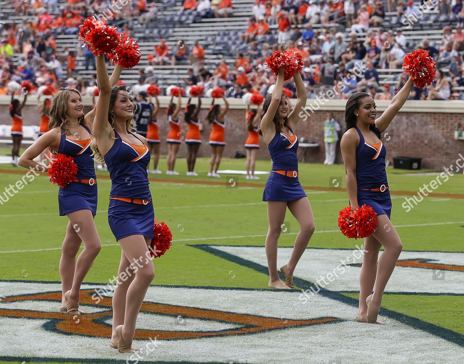 Virginia Cheerleaders Perform Crowd On Hill Editorial Stock Photo