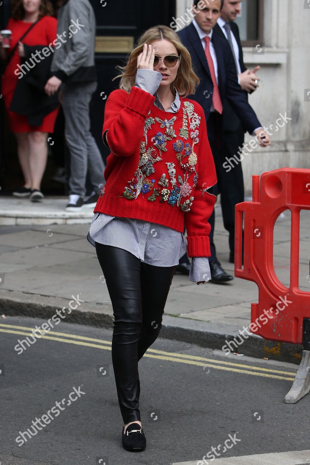Margot Robbie Kiss 100fm Studios Editorial Stock Photo - Stock Image