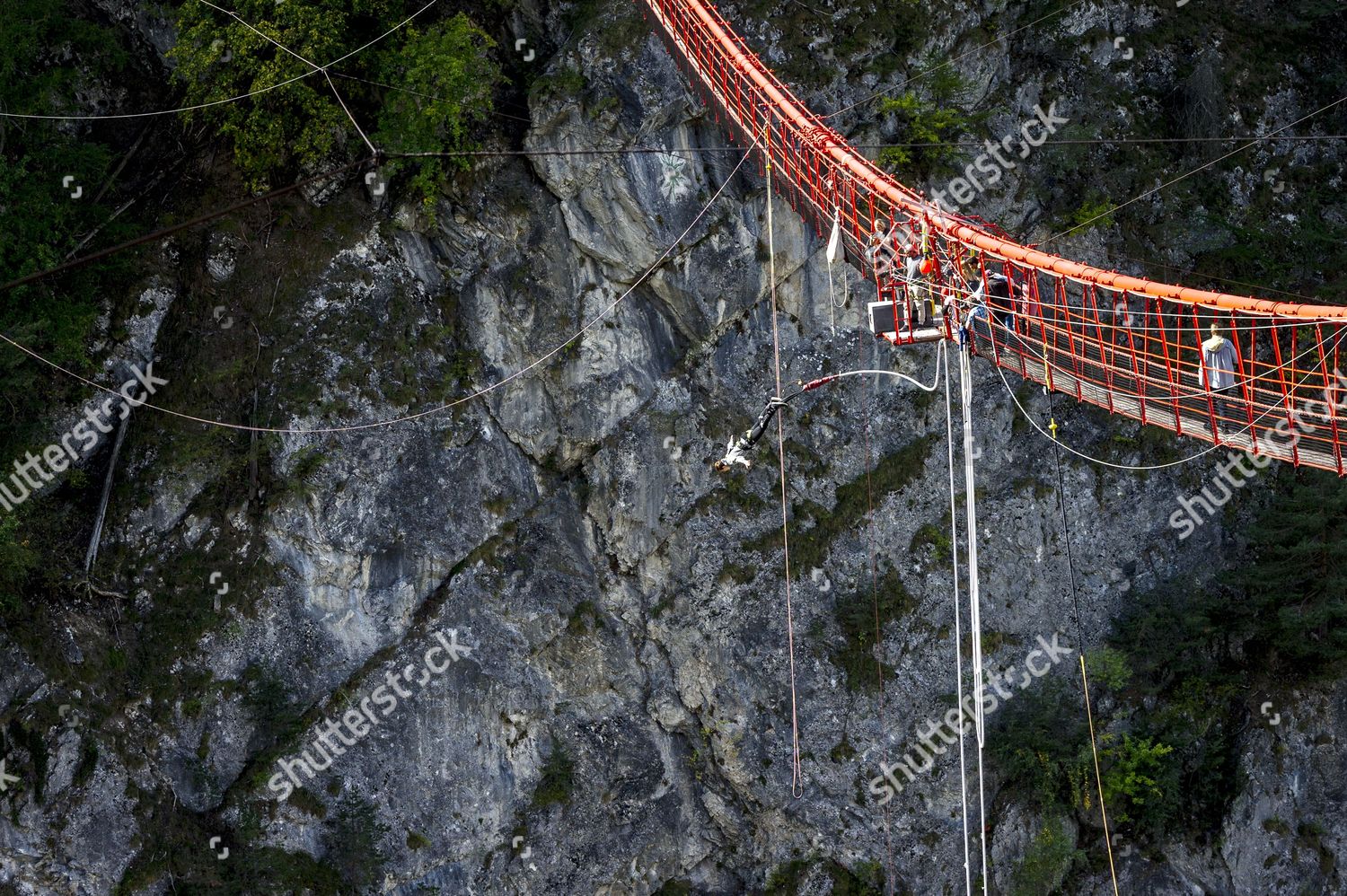 Man Performs Bungee Jump 2 Meters Long Editorial Stock Photo Stock Image Shutterstock
