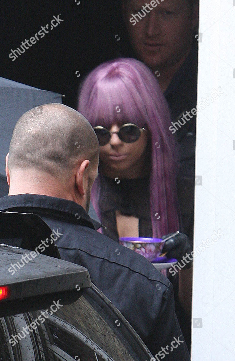 lady gaga purple wig