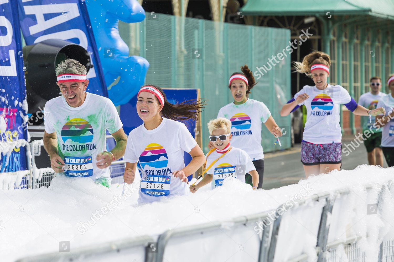 Thousands Participants Run Brighton Color Run Event Editorial