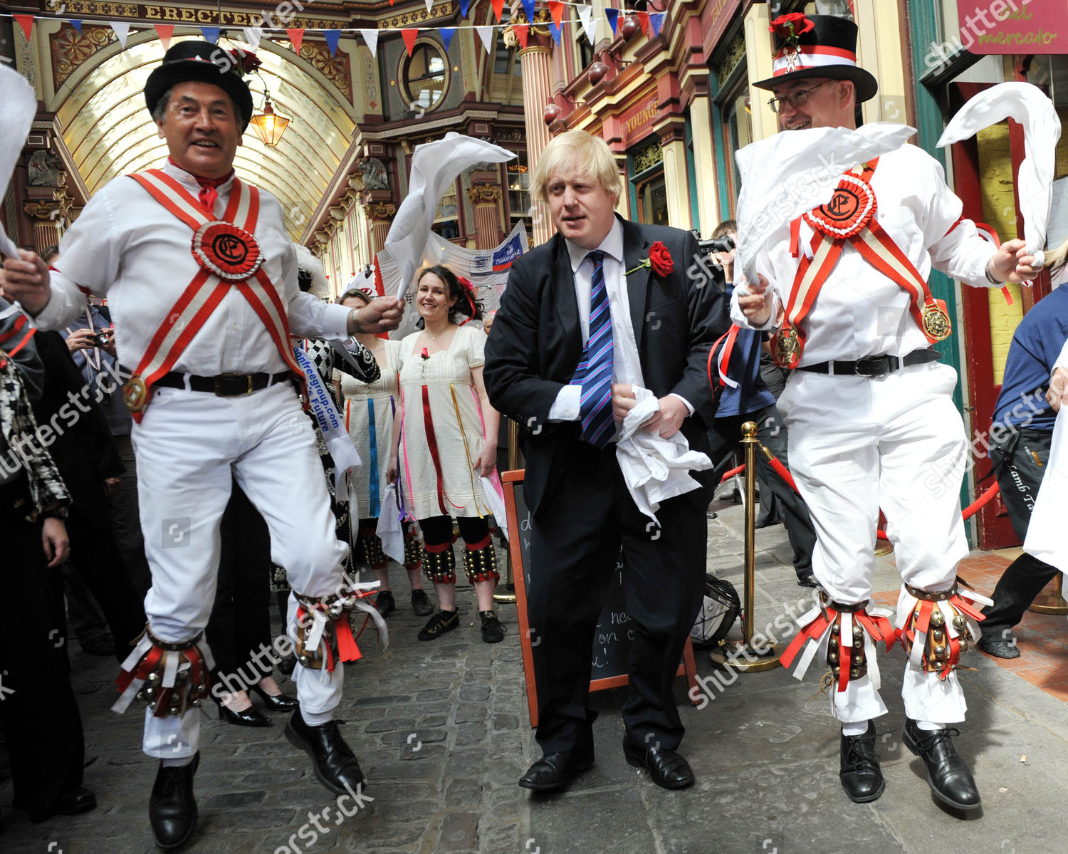 London Mayor Boris Johnson Dancing Morris Editorial Stock Photo Stock