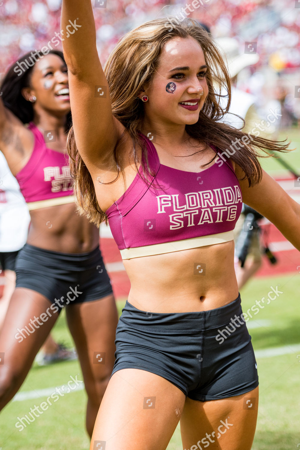 Florida State Cheerleaders During Ncaa College Editorial Stock Photo