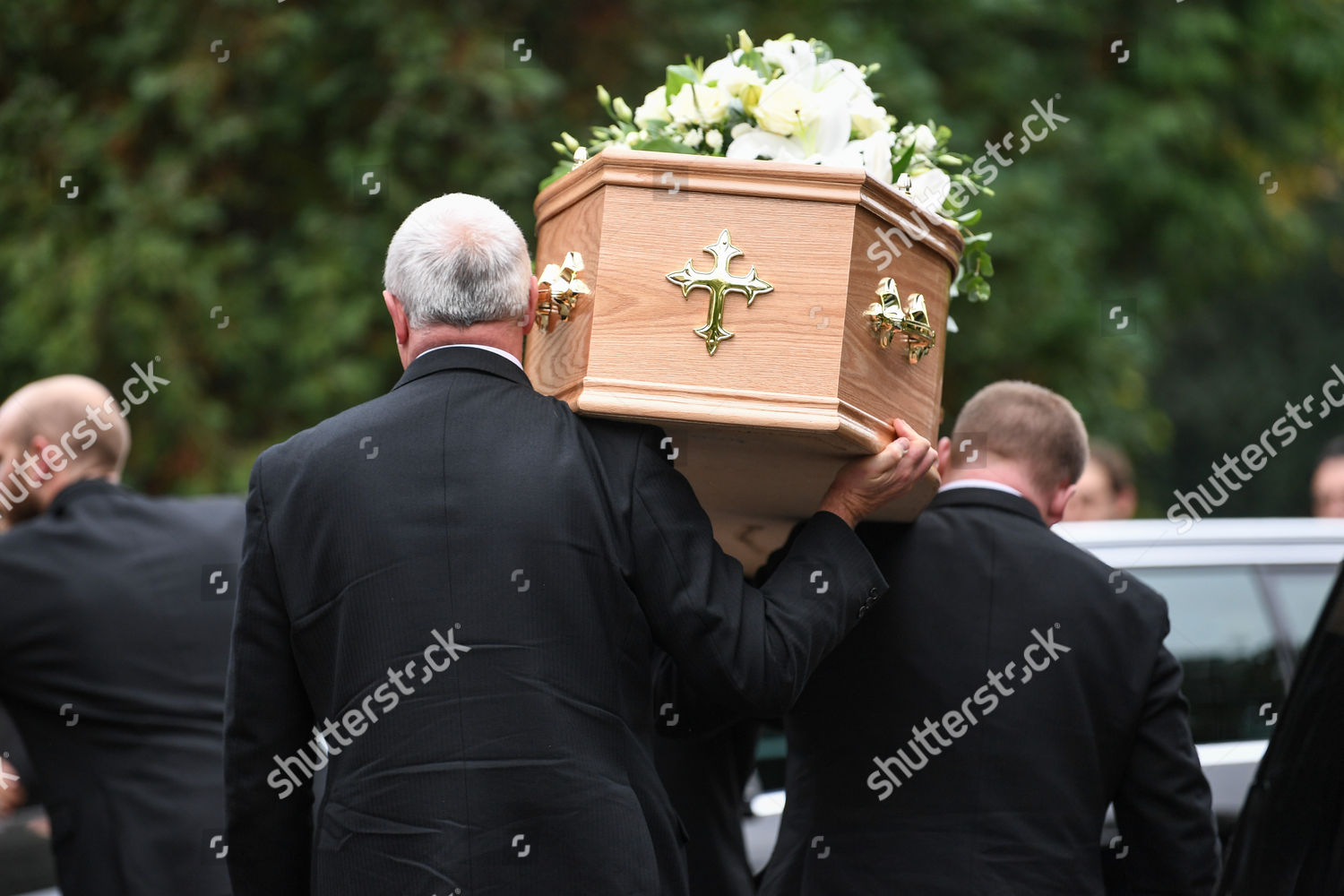 Sean Hughes Coffin Carried Islington Crematorium Editorial Stock Photo ...