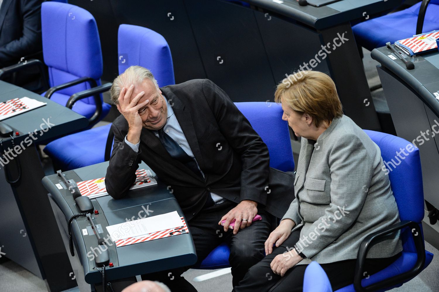 German Chancellor Angela Merkel R Former Editorial Stock Photo - Stock ...