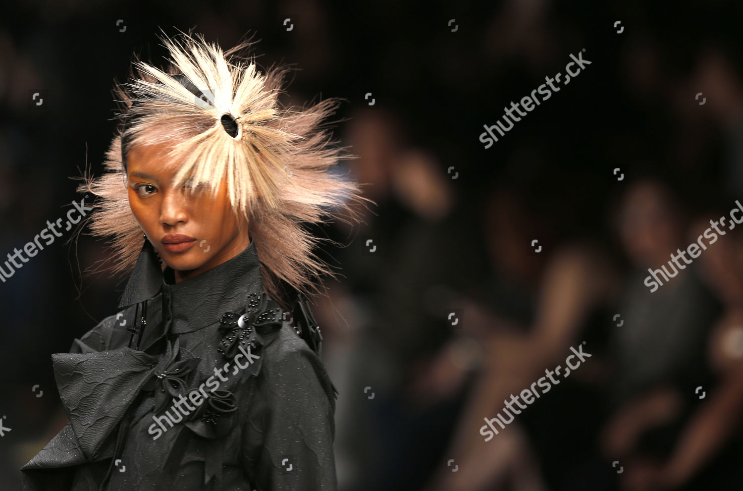 Model Presents Creation By Indonesian Hair Stylist Editorial Stock
