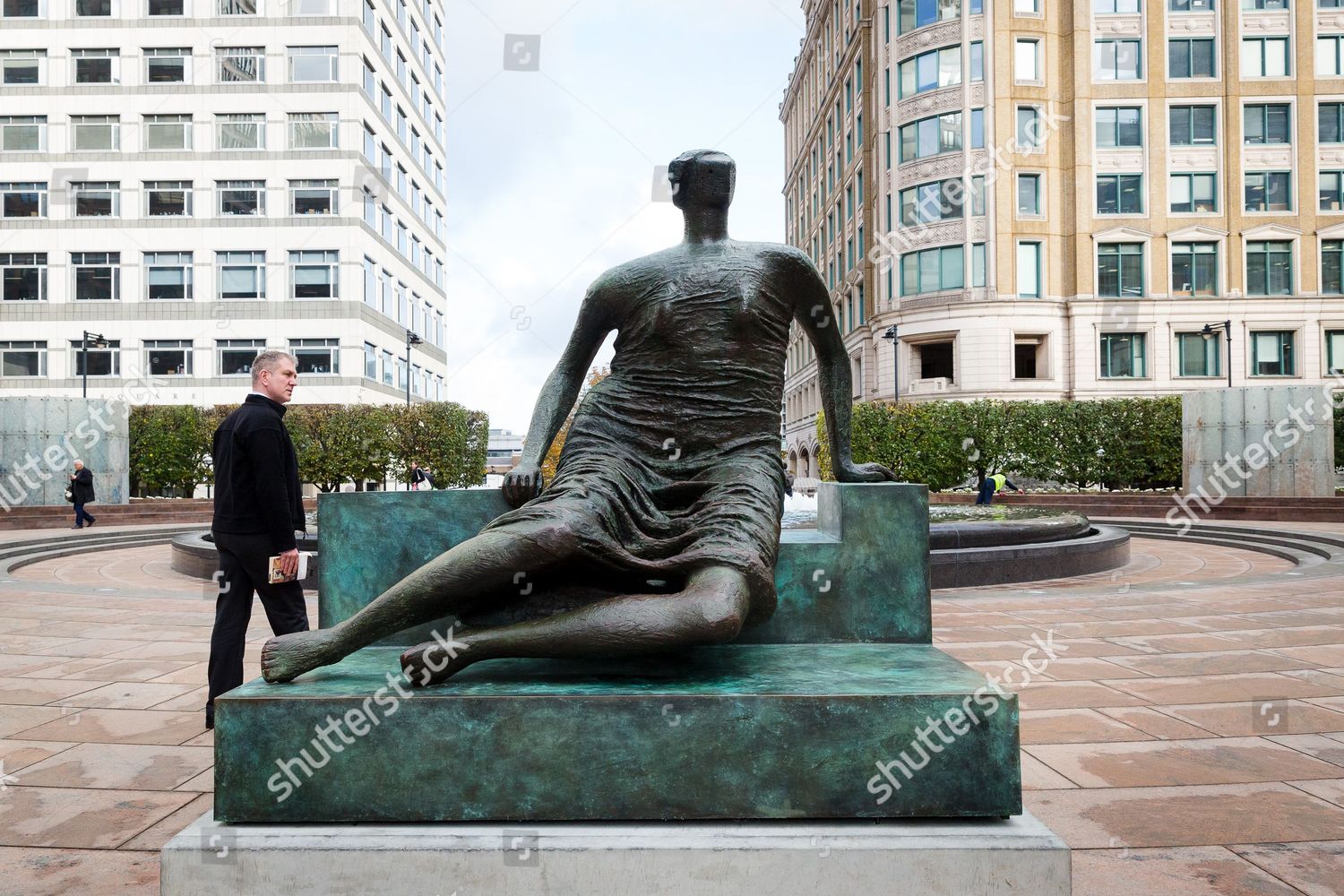 Draped Seated Woman 1957 Sculpture By Henry Editorial Stock Photo