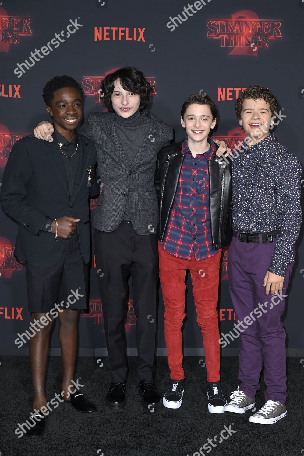 Caleb Mclaughlin Finn Wolfhard Noah Schnapp Editorial Stock Photo ...