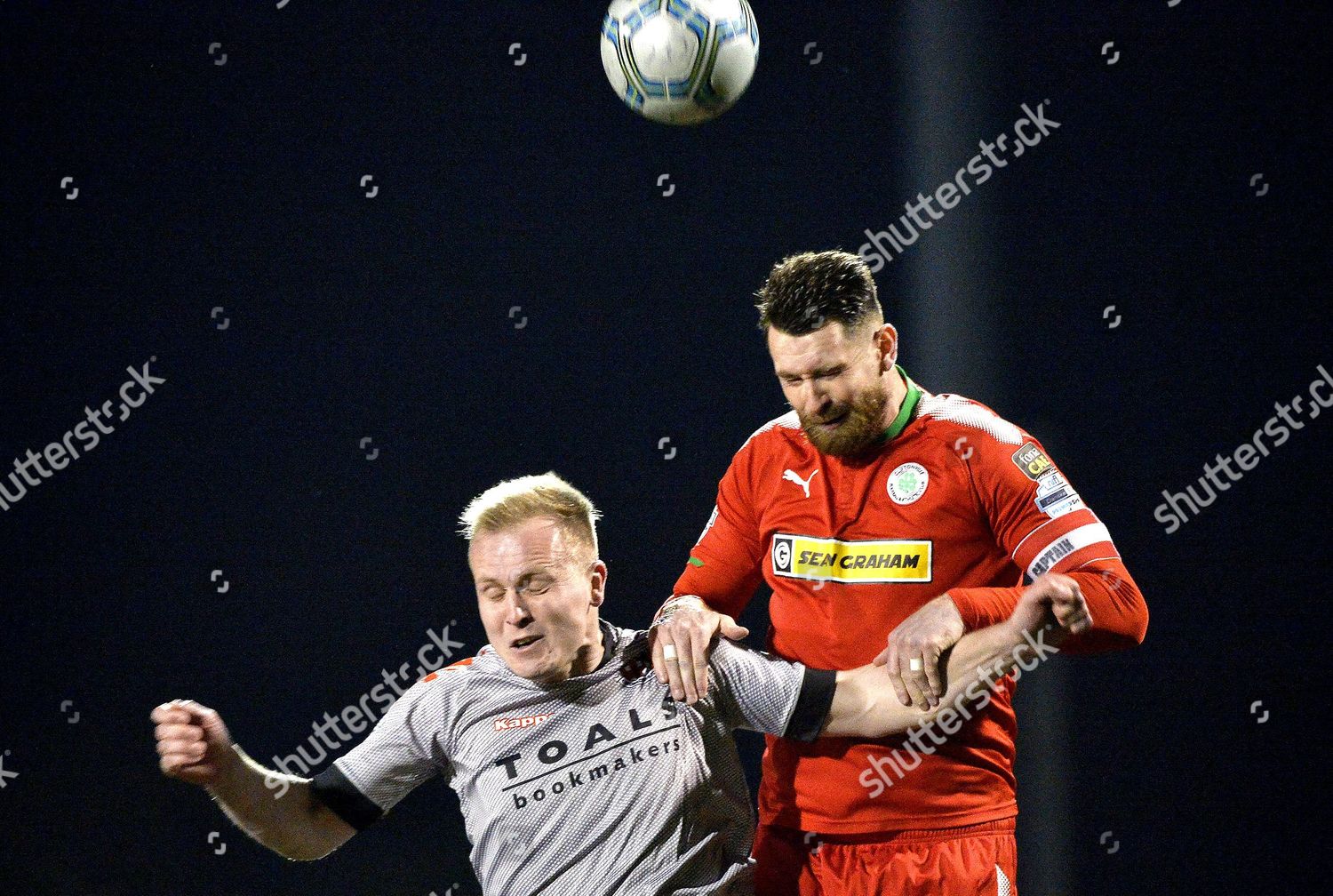 Cliftonville Vs Crusaders Cliftonvilles Gary Breen Editorial Stock