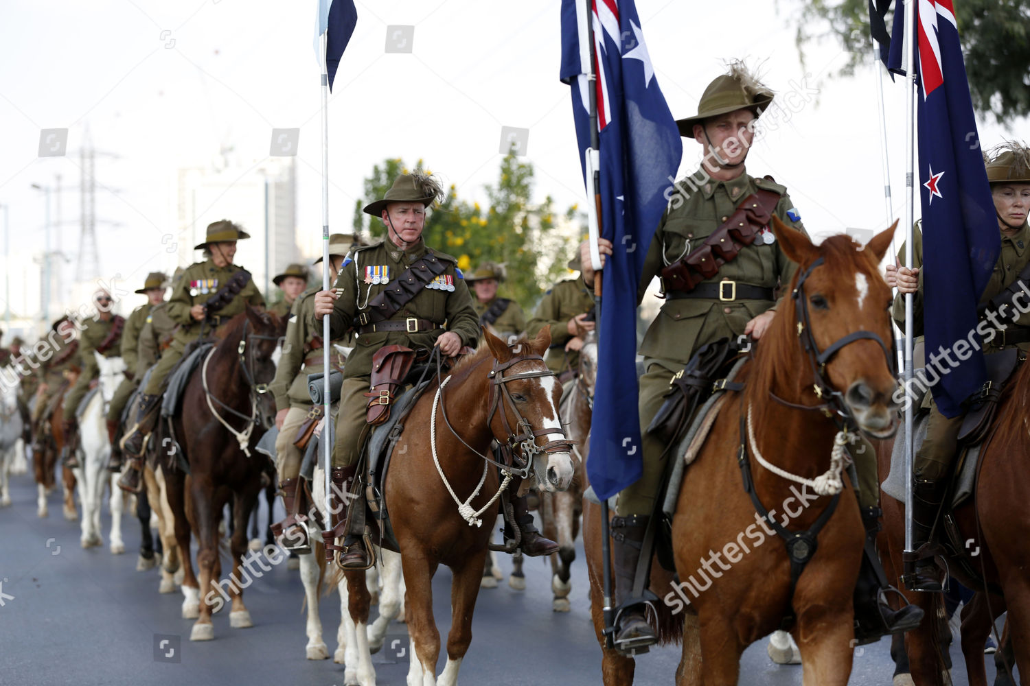 Australian New Zealanders Riders World War Uniform Editorial - 