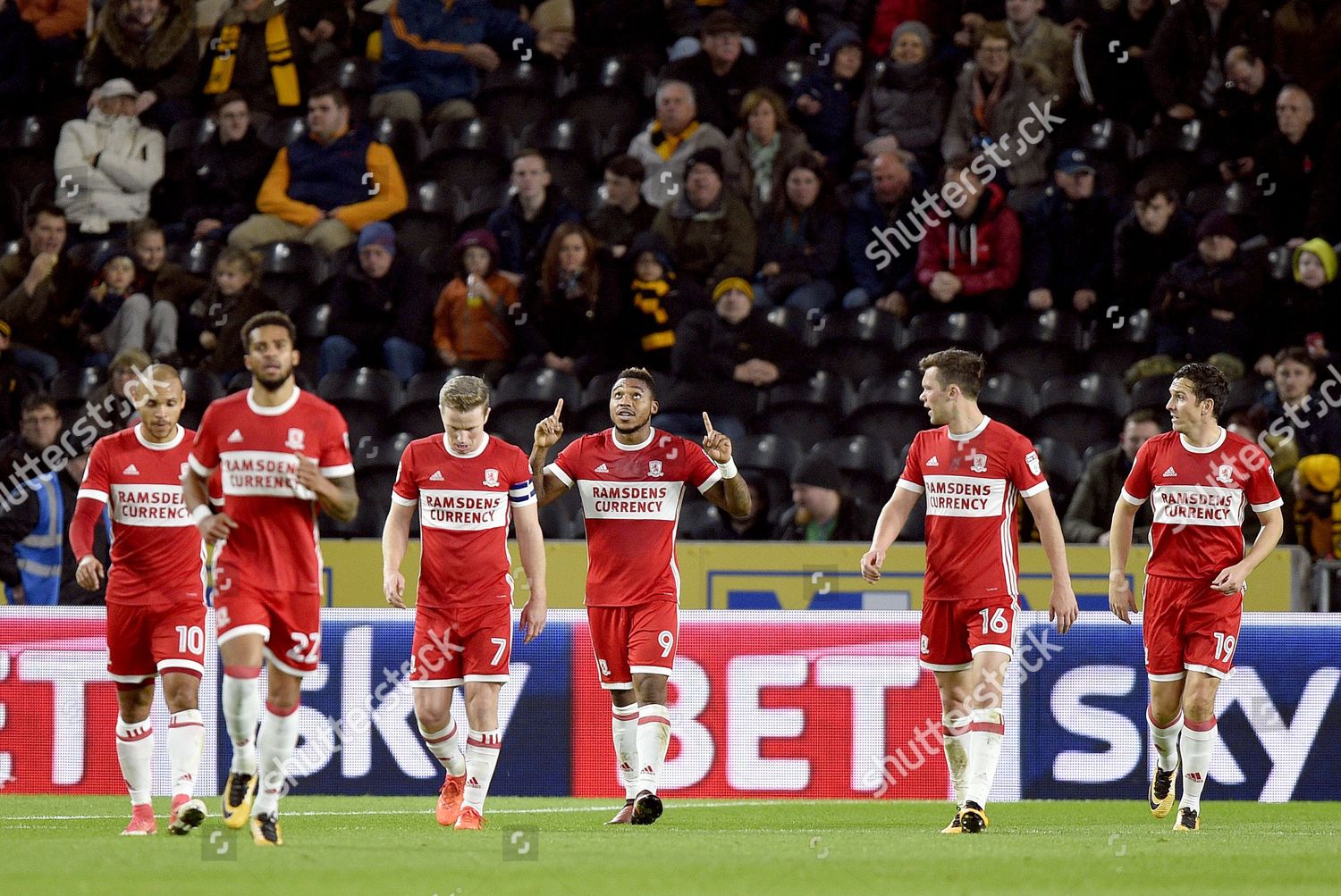 Britt Assombalonga Middlesbrough Celebrates Scoring Second Editorial ...