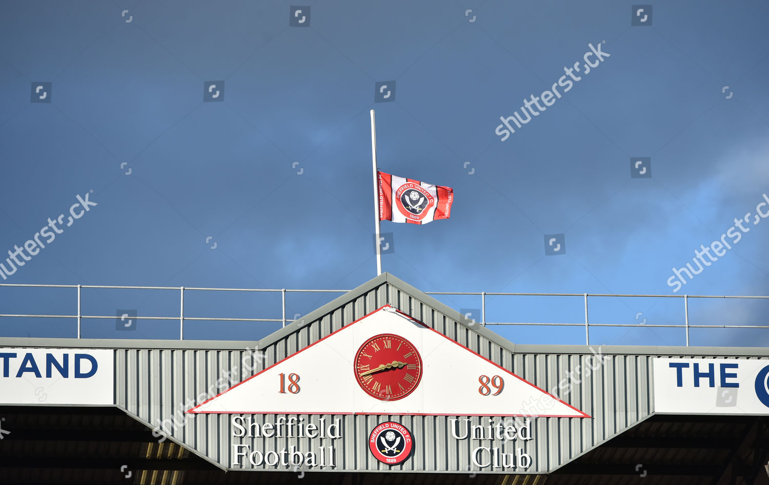 Bramall Lane Flags Fly Half Mast Editorial Stock Photo Stock Image