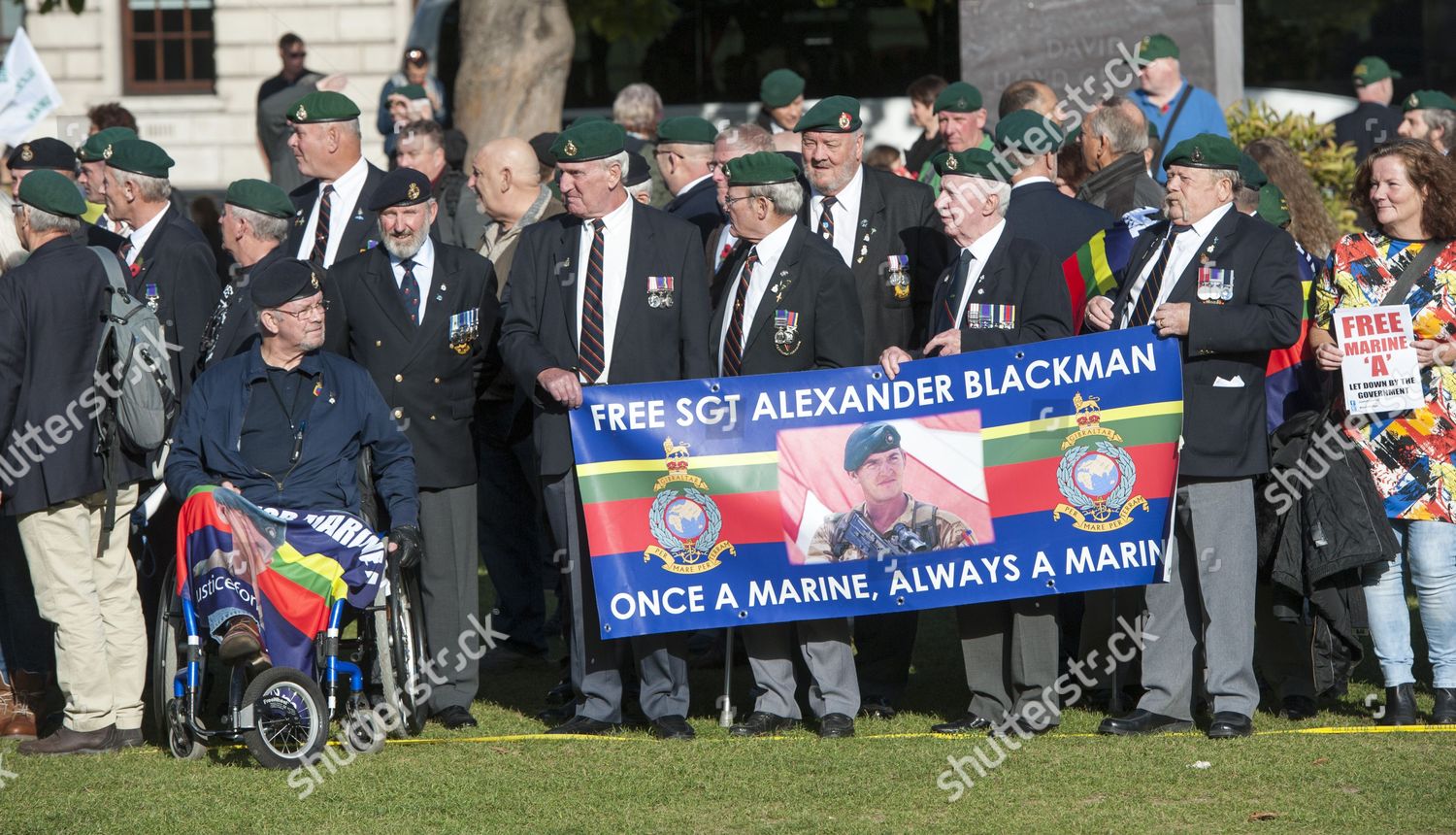 Former Member Royal Marines Attend Demonstration Editorial Stock Photo ...