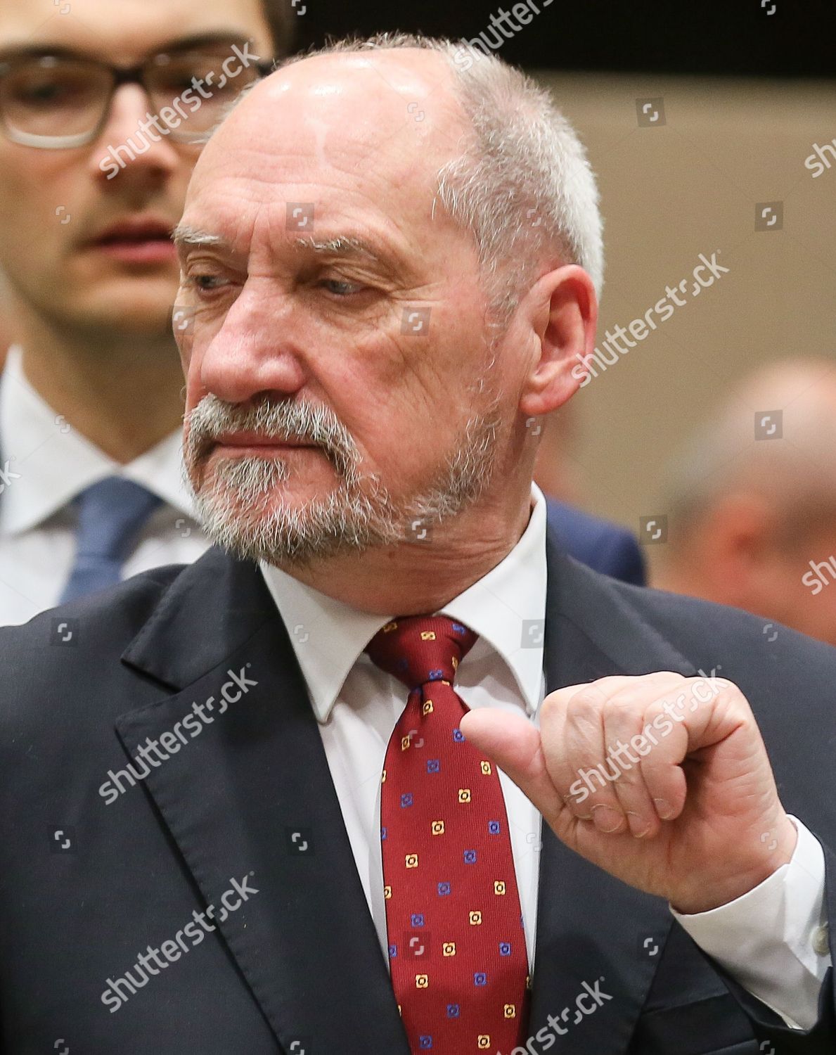 Polands Minister Defense Antoni Macierewicz Attends Editorial Stock 