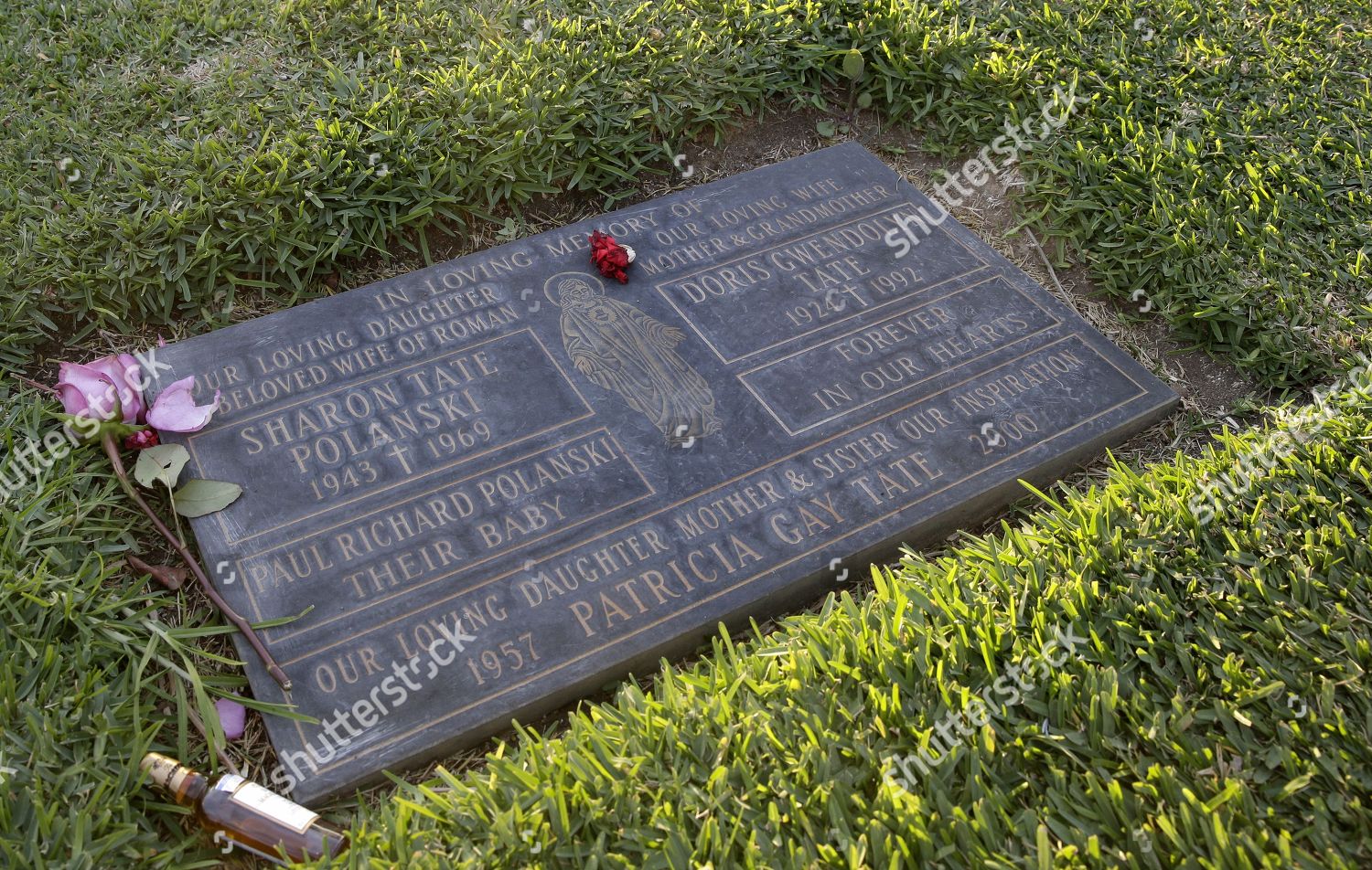 Flowers Bottle Alcohol Placed Next Grave Editorial Stock Photo - Stock ...