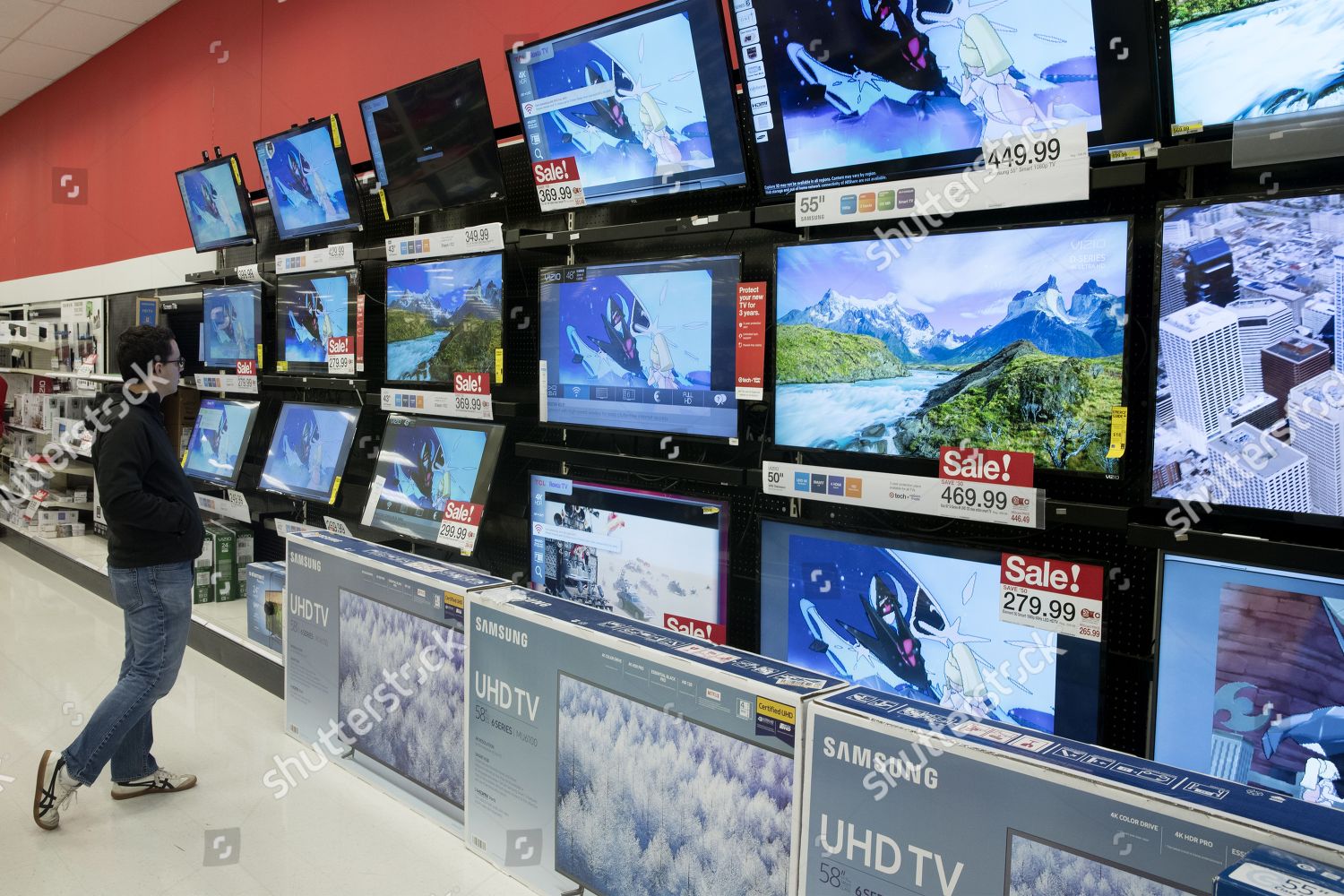 Customer Looks Televisions Target Store On Editorial Stock Photo