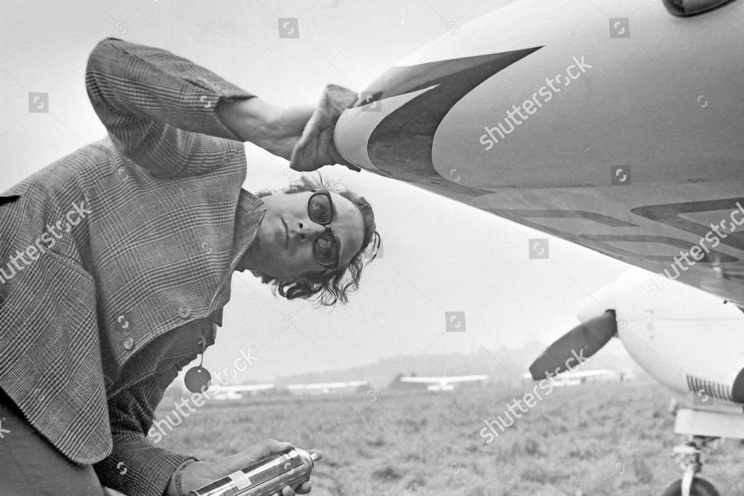 Prince William Gloucester Pictured Waxing Aircraft Editorial Stock