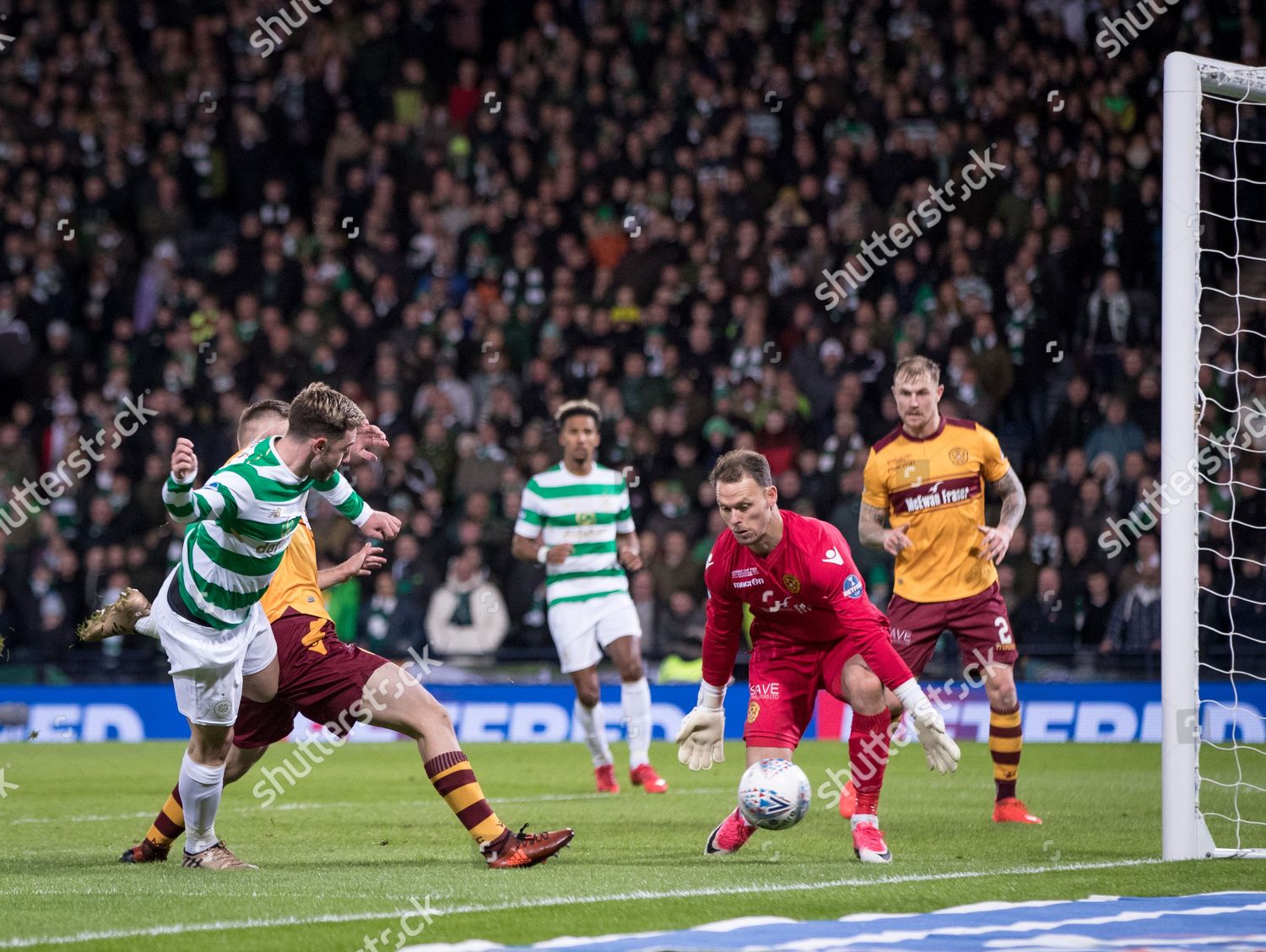 Motherwell Goalkeeper Trevor Carson Saves Patrick Editorial Stock Photo ...