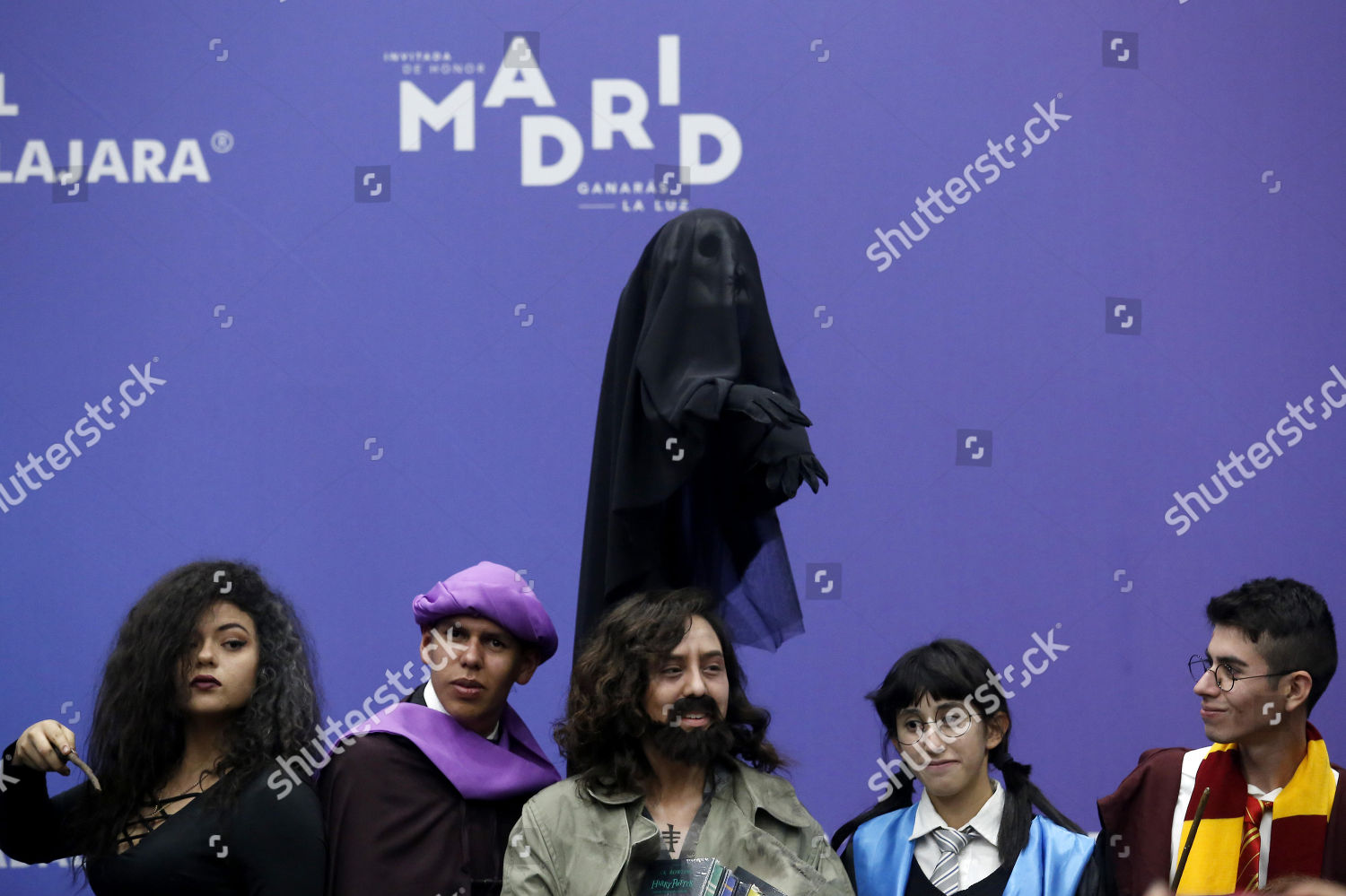 Participants Costumes Harry Potter Characters Pose Photo Editorial