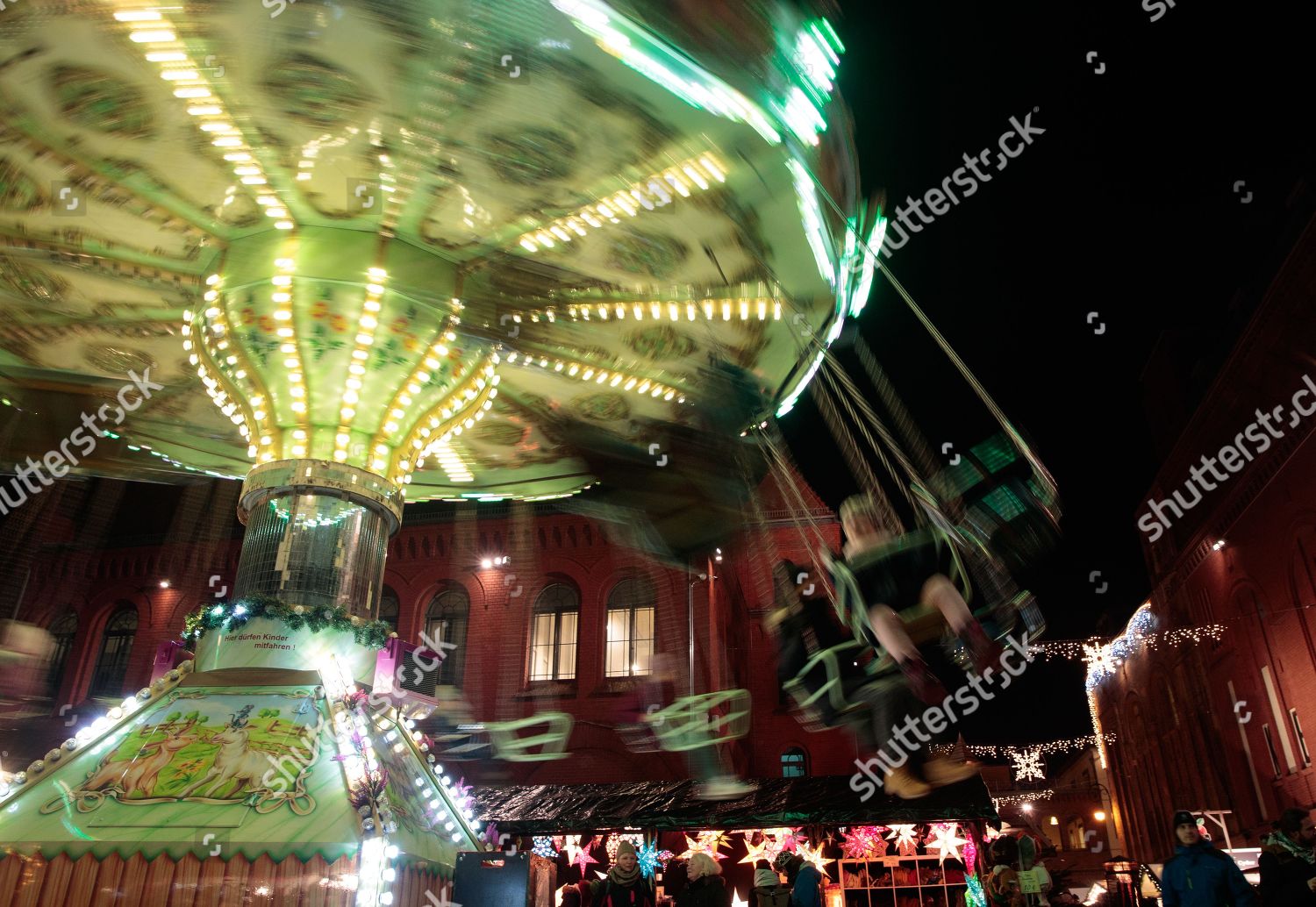 Visitors Ride Merrygoround Lucia Christmas Market Berlin Editorial Stock Photo Stock Image Shutterstock