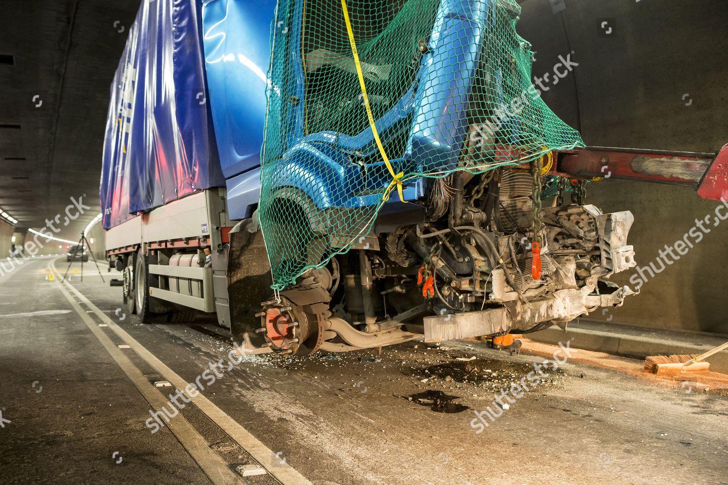 Damaged Truck Accident Site Gotthard Tunnel Where Editorial Stock Photo Stock Image Shutterstock