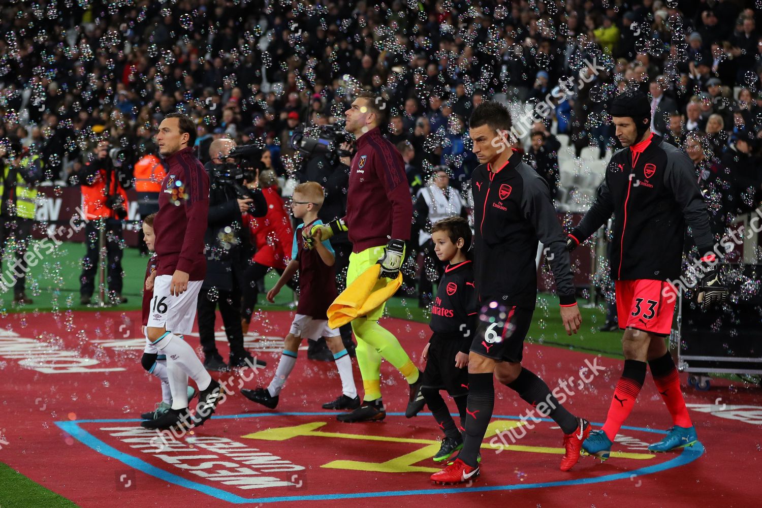 Players Emerge Tunnel Sea Bubbles West Ham Editorial Stock Photo Stock Image Shutterstock