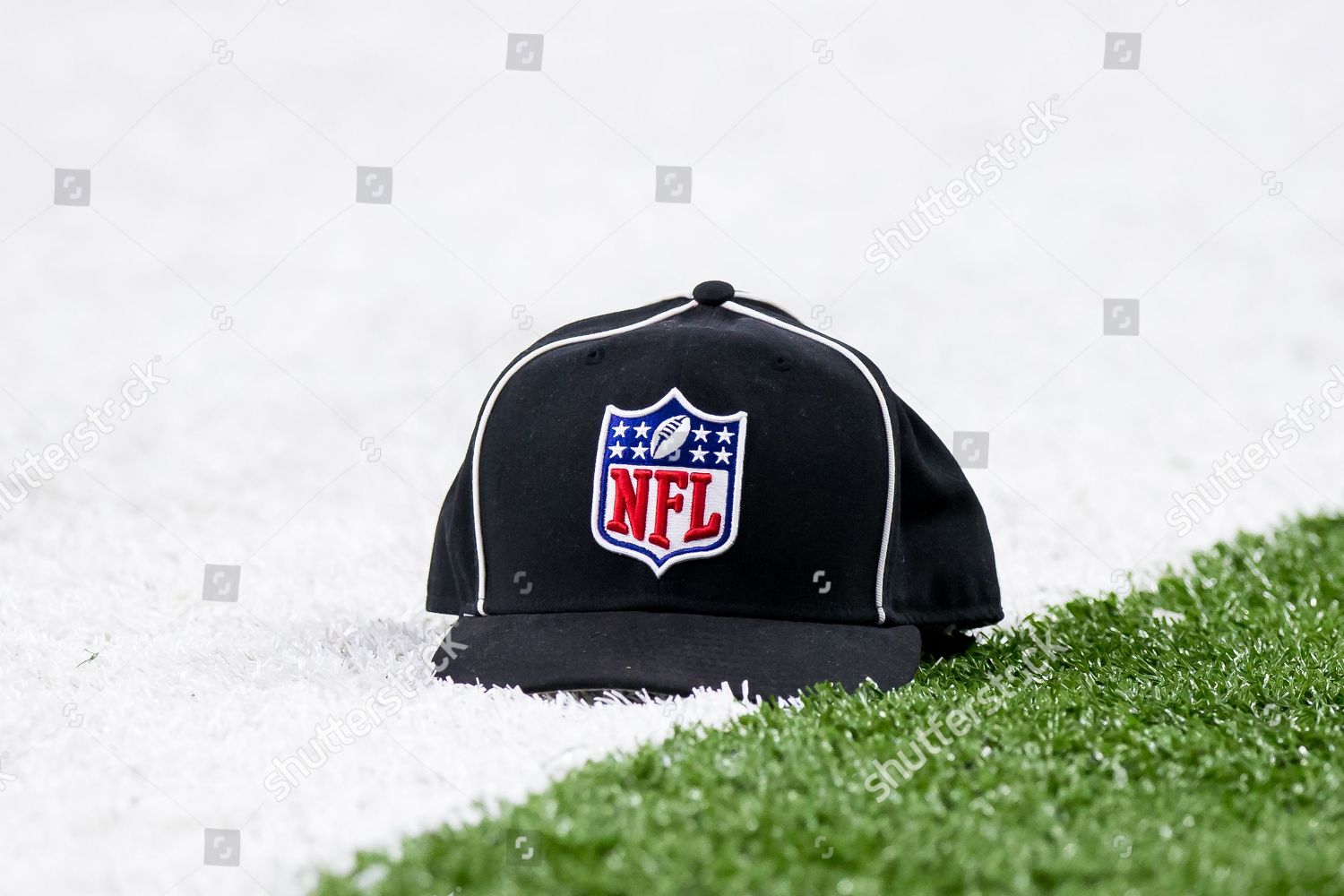 Nfl Referee Hat On Turf During Editorial Stock Photo - Stock Image