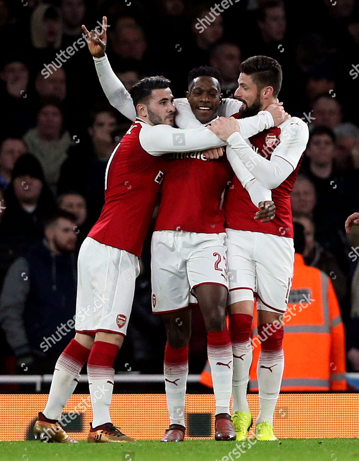 Danny Welbeck Arsenal Centre Celebrates Scoring Editorial Stock Photo ...