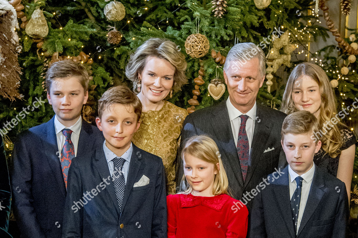 Prince Gabriel Prince Aymeric Queen Mathilde Editorial Stock Photo ...